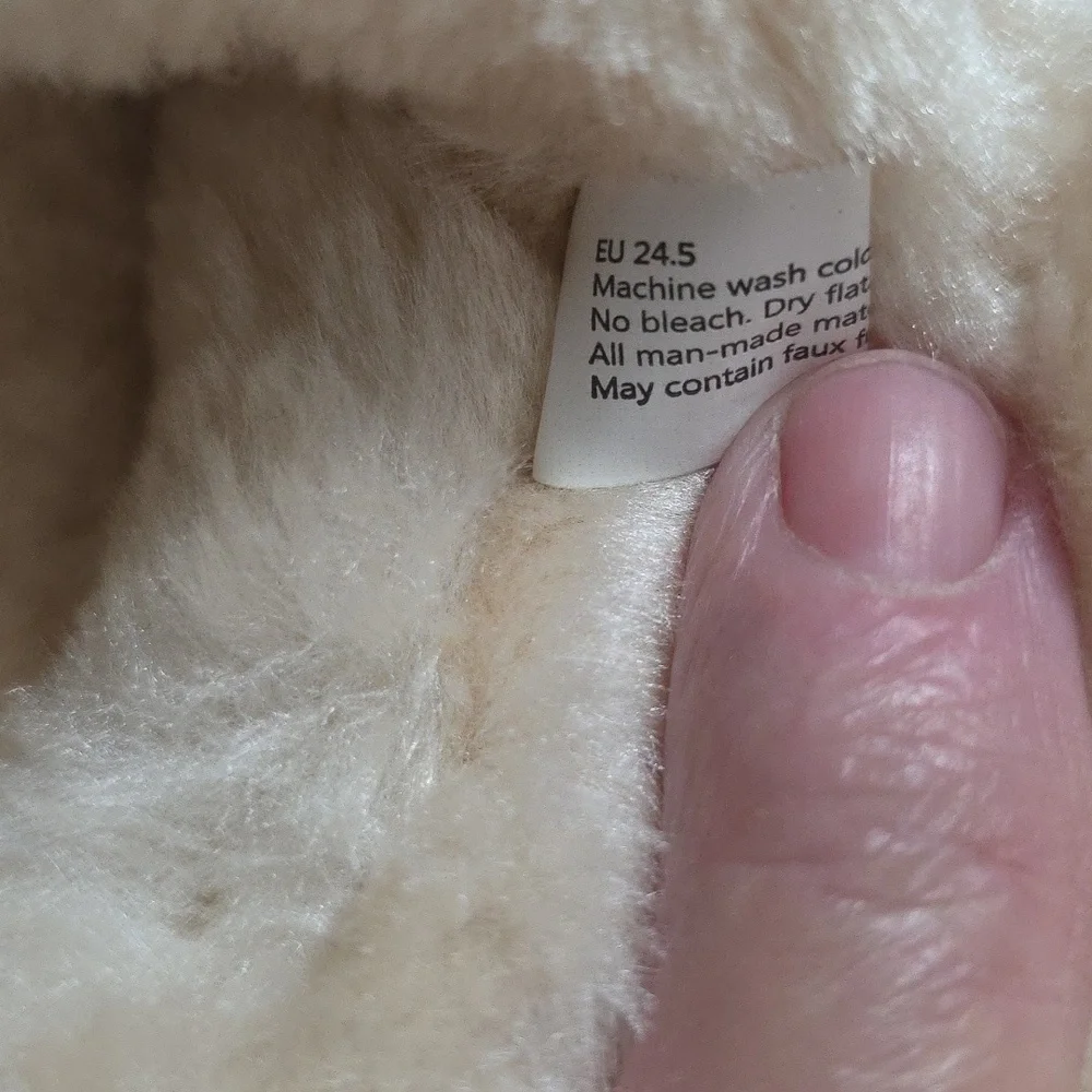 NWT Semary Kids Toddlers Memory Foam Faux Fur-Lined Slippers Sz EU 24.5/US 7.5-8